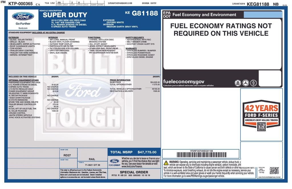 2019 Ford F-350SD XL DRW