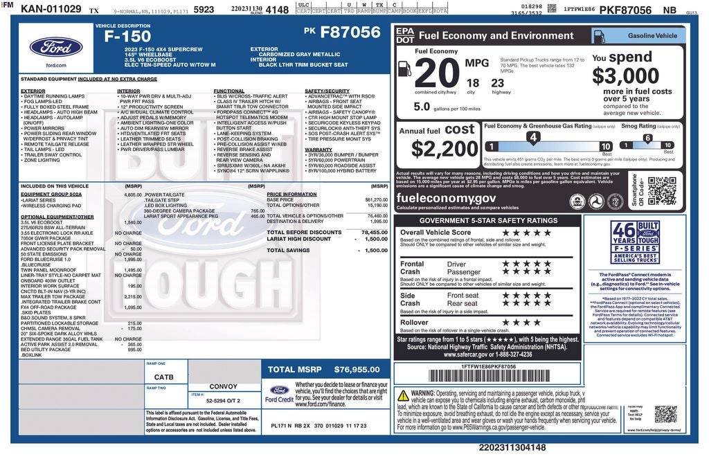 2023 Ford F-150 Lariat