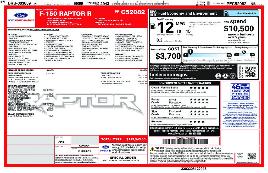 2023 Ford F-150 Raptor