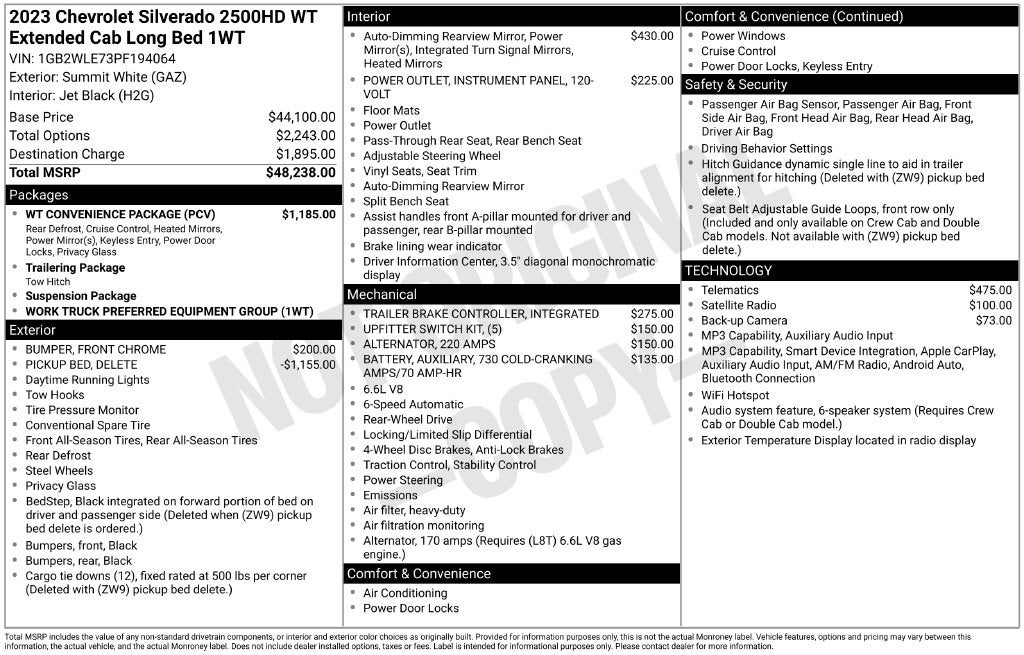 2023 Chevrolet Silverado 2500HD Work Truck