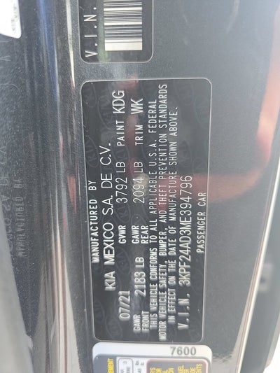 2021 Kia Forte FE