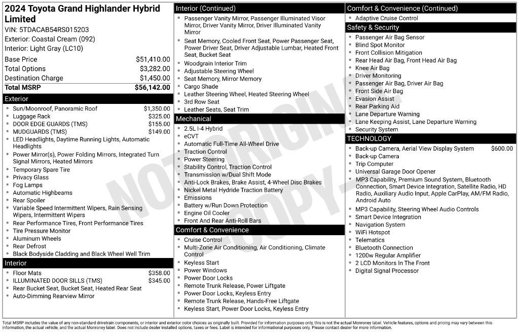 2024 Toyota Grand Highlander Hybrid Limited
