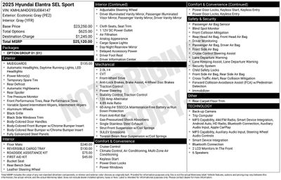 2025 Hyundai Elantra SEL Sport