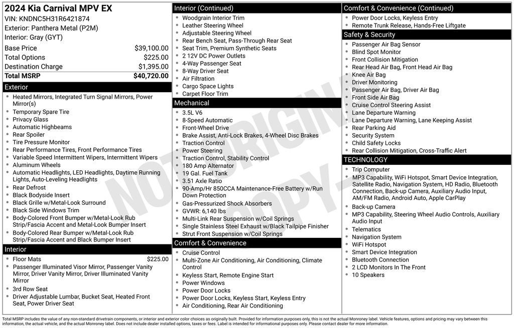 2024 Kia Carnival EX