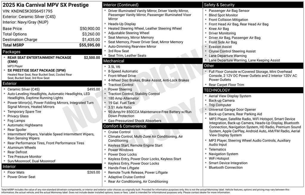 2025 Kia Carnival SX Prestige