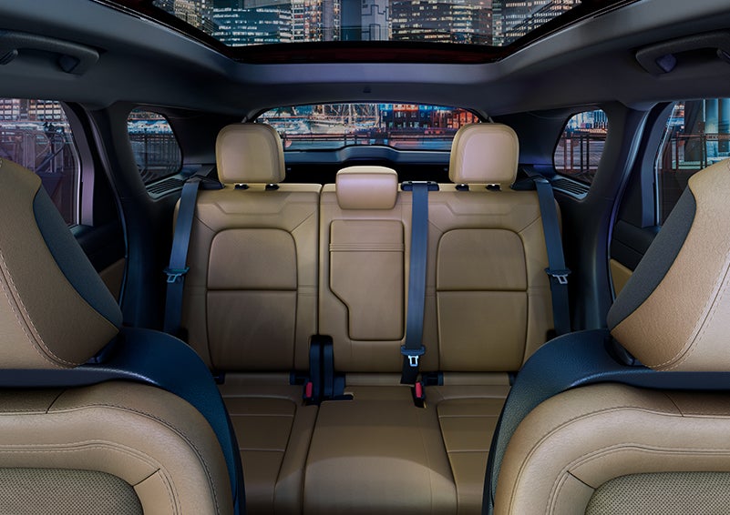 The spaciousness of the second row of the 2023 Lincoln Corsair® SUV is shown. | Don Franklin Lincoln in London KY