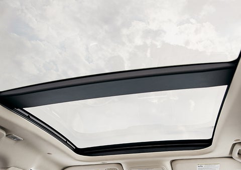 The available panoramic Vista Roof® is shown from inside a 2023 Lincoln Corsair® SUV. | Don Franklin Lincoln in London KY