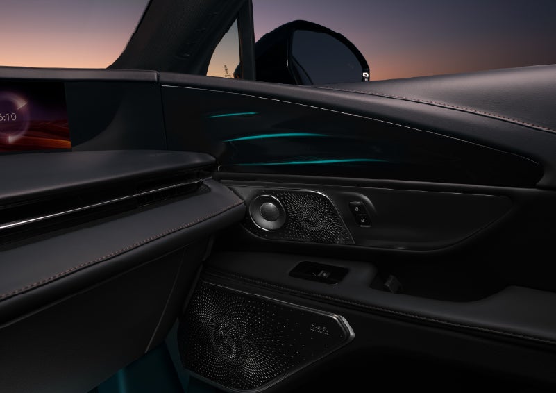 Selectable ambient lighting glows in the passenger door panel. | Don Franklin Lincoln in London KY