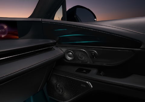 Selectable ambient lighting glows in the passenger door panel. | Don Franklin Lincoln in London KY