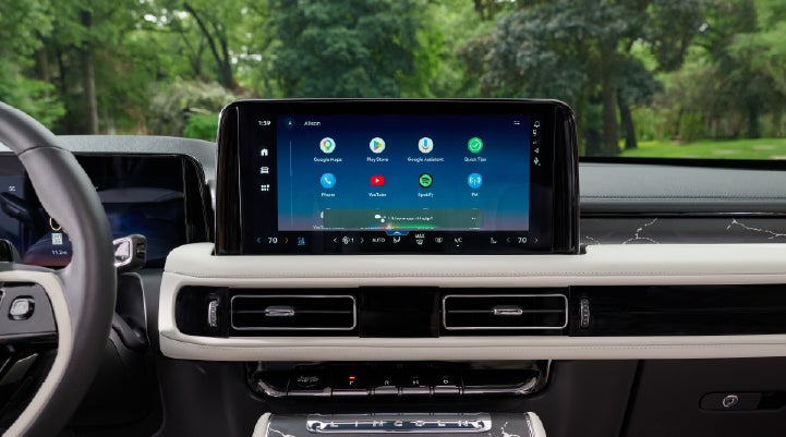 The center touchscreen inside a 2027 Lincoln Aviator® Black Label™ SUV | Don Franklin Lincoln in London KY