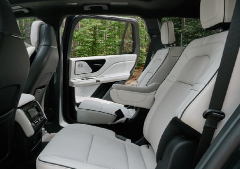 A side view of the second row with captain’s chairs in a 2027 Lincoln Aviator® Black Label™ SUV. | Don Franklin Lincoln in London KY